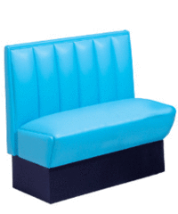 Booth Bench, Hollywood HW-4300, Aqua Vinyl